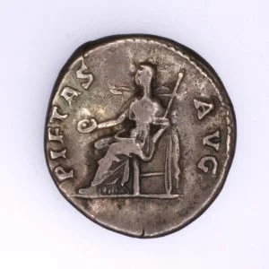 Alternative view of Hadrian Denarius - PIETAS AVG