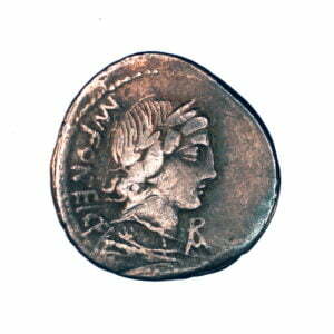 Mn Fonteius Cf - Silver Denarius - Infant Genius Riding Goat