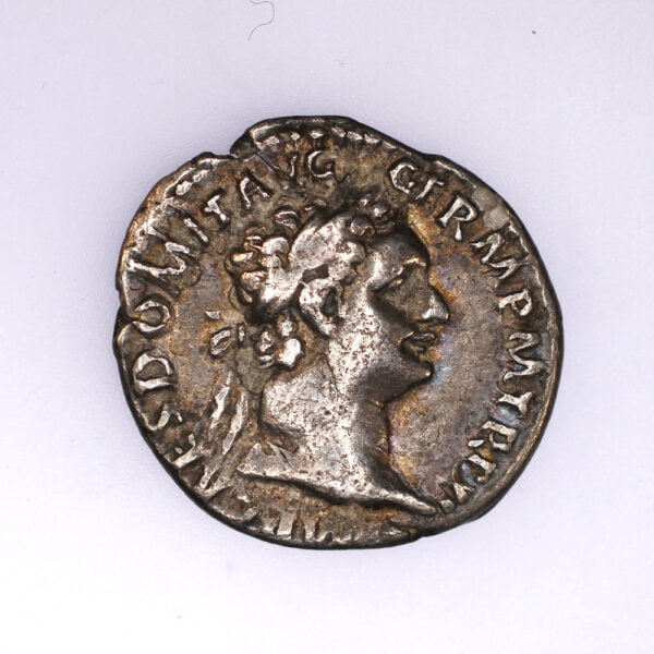 Domitian-AR-Denarius-Minerva-Standing-RIC-738-obv