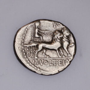 Alternative view of M. Volteius M.f Denarius - Cybele in Lion-Drawn Chariot