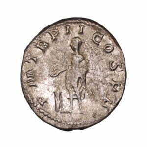 Alternative view of Gordian III AR Antoninianus - Emperor Sacrificing