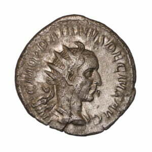 IMP C M Q TRAIANVS DECIVS AVG, radiate, draped & cuirassed bust right.