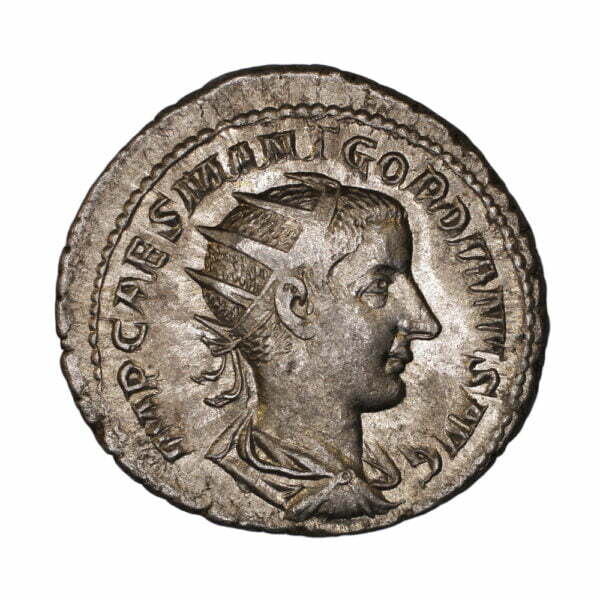Gordian-III-AR-Antoninianus-Emperor-Standing-Togate-and-Veiled-RIC37 Obv