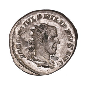 IMP M IVL PHILIPPVS AVG, radiate, draped & cuirassed bust right.