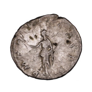 P M TR P II COS P P, Pax standing front, head left, with branch & scepter.