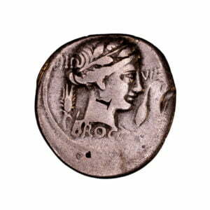 354 - L.Furius Cn. f. Brocchus - Curule Chair Between Fasces - obv