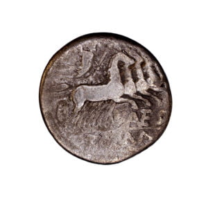 363 L. Flaminius Chilo AR Denarius - Victory in Biga Rev