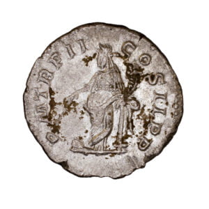 Alternative view of Elagabalus AR Denarius - Providentia Standing
