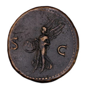 Nero CU As - Victory flying left (Rome Mint)