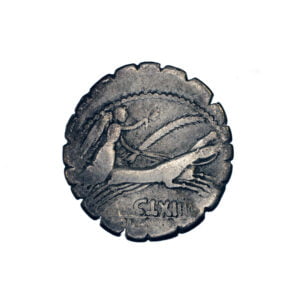 Ti. Claudius Ti. F Ap. Nero AR Serrate Denarius - Bust of Diana