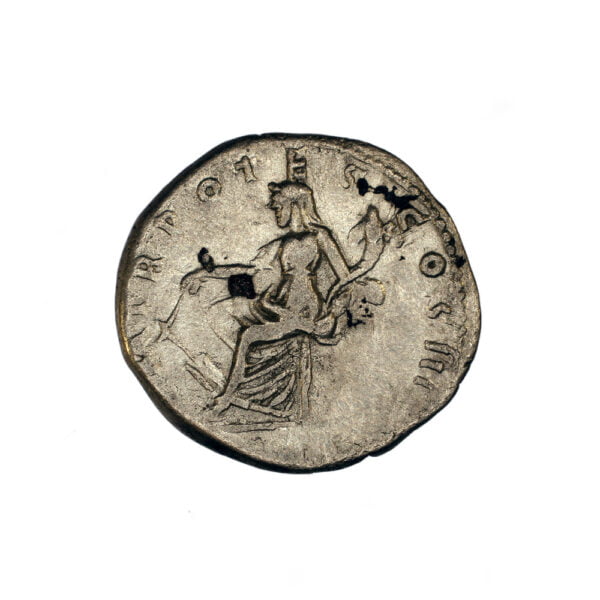 Hadrian AR Denarius - Fortuna seated left (Antioch Mint)