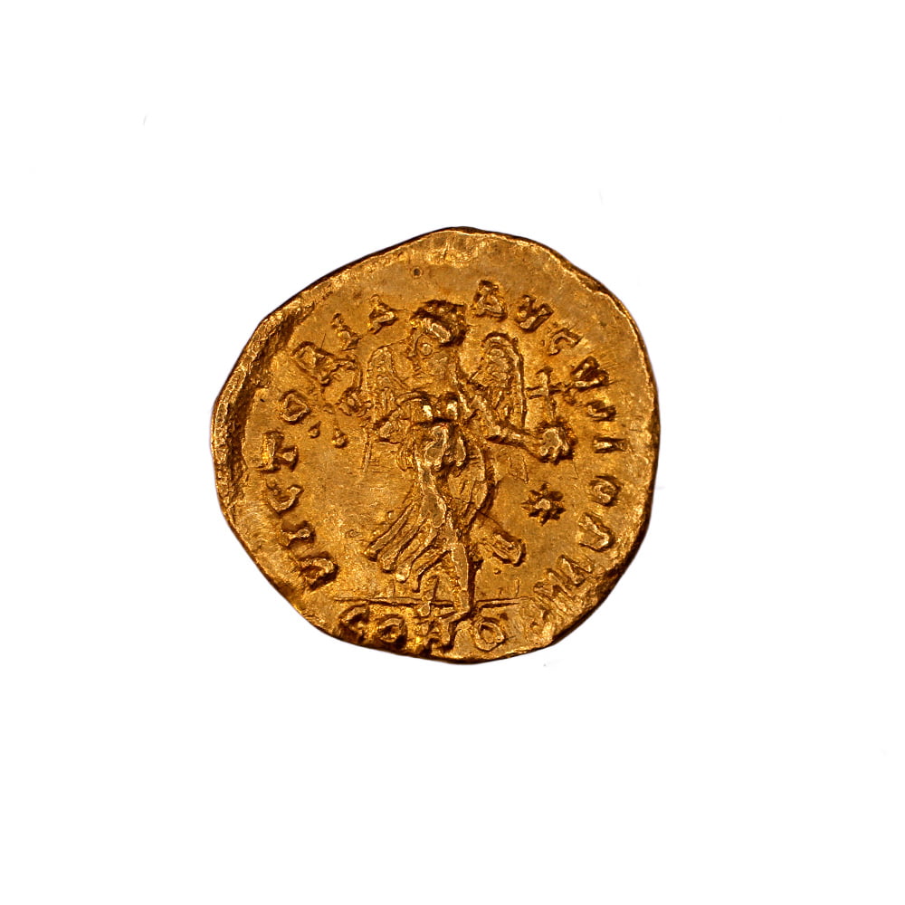 Theodosius II AV Tremissis - VICTORIA AVGVSTORVM (Constantinople Mint) - Image 2