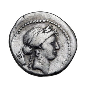 Silver Roman Republican Denarius of P. Clodius M. f. Turrinus