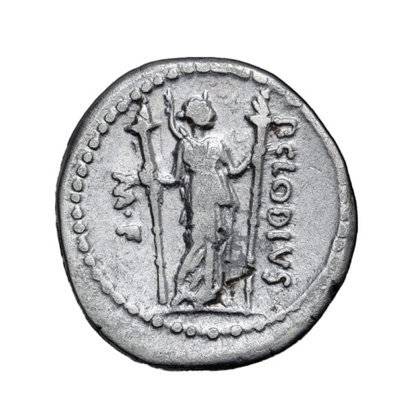 Silver Roman Republican Denarius of P. Clodius M. f. Turrinus