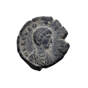 Aelia Eudoxia AE3 - SALVS REIPVBLICAE (Cyzicus Mint)
