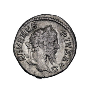Septimius Severus AR Denarius - Trophy & Seated Captive