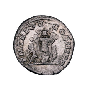 Septimius Severus AR Denarius - Trophy & Seated Captive