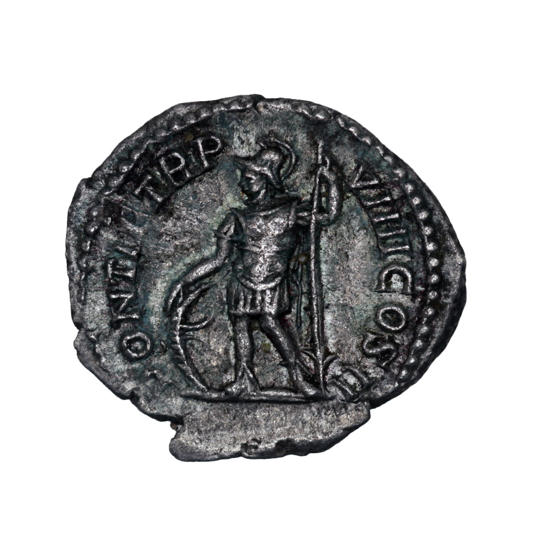 Caracalla AR Denarius - Mars In Military Dress - Image 2