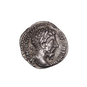Marcus Aurelius AR Denarius - Roma Seated