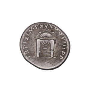 Titus AR Denarius - Throne with Diadem Back