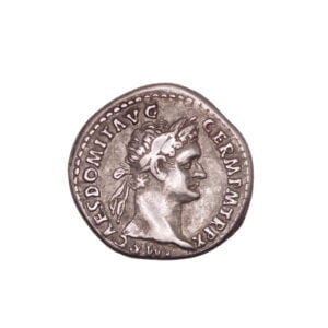 Domitian AR Denarius - Minerva Standing Holding Spear