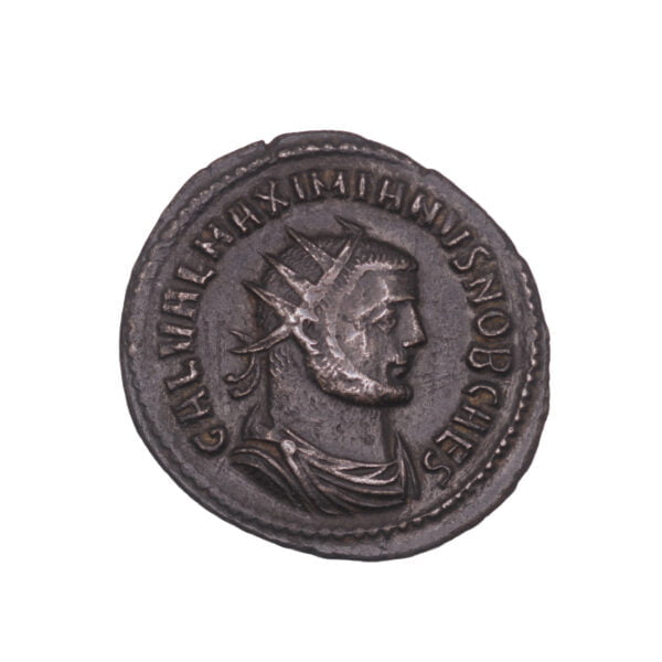 Galerius (as Caesar) AE Antoninianus - IOVI ET HERCVLI CONS CAES (Antioch Mint)
