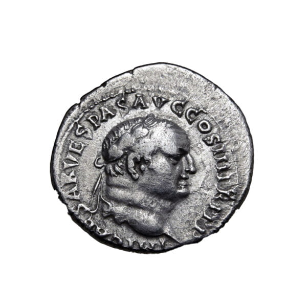 Vespasian AR Denarius - LIBERI IMP AVG VESPAS (Ephesus Mint)