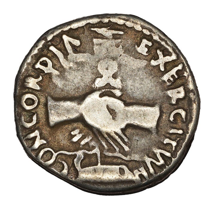 Nerva AR Denarius - CONCORDIA EXERCITVVM