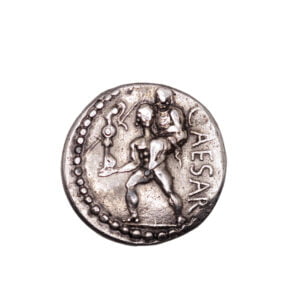 Alternative view of Julius Caesar AR Denarius  - Aeneas Carrying Anchises (Military Mint)