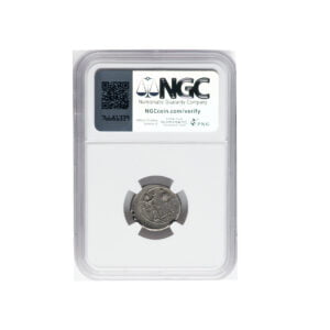 Anonymous AR Victoriatus - Victory standing right, Crowning trophy (NGC Graded XF)