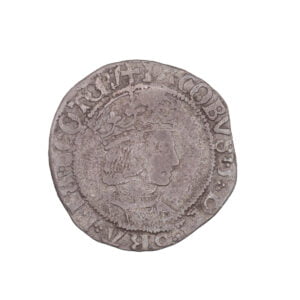Scottish - James V AR Groat - Arms of Scotland over Long Cross (2nd Coinage)