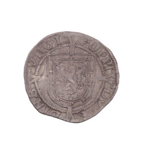 Scottish - James V AR Groat - Arms of Scotland over Long Cross (2nd Coinage)
