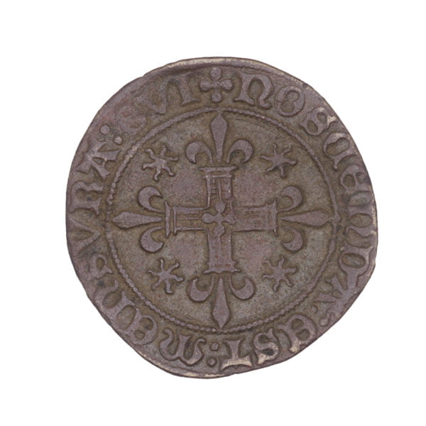 French - Francois I  CU Jeton - Shield with Royal Crown - Image 2