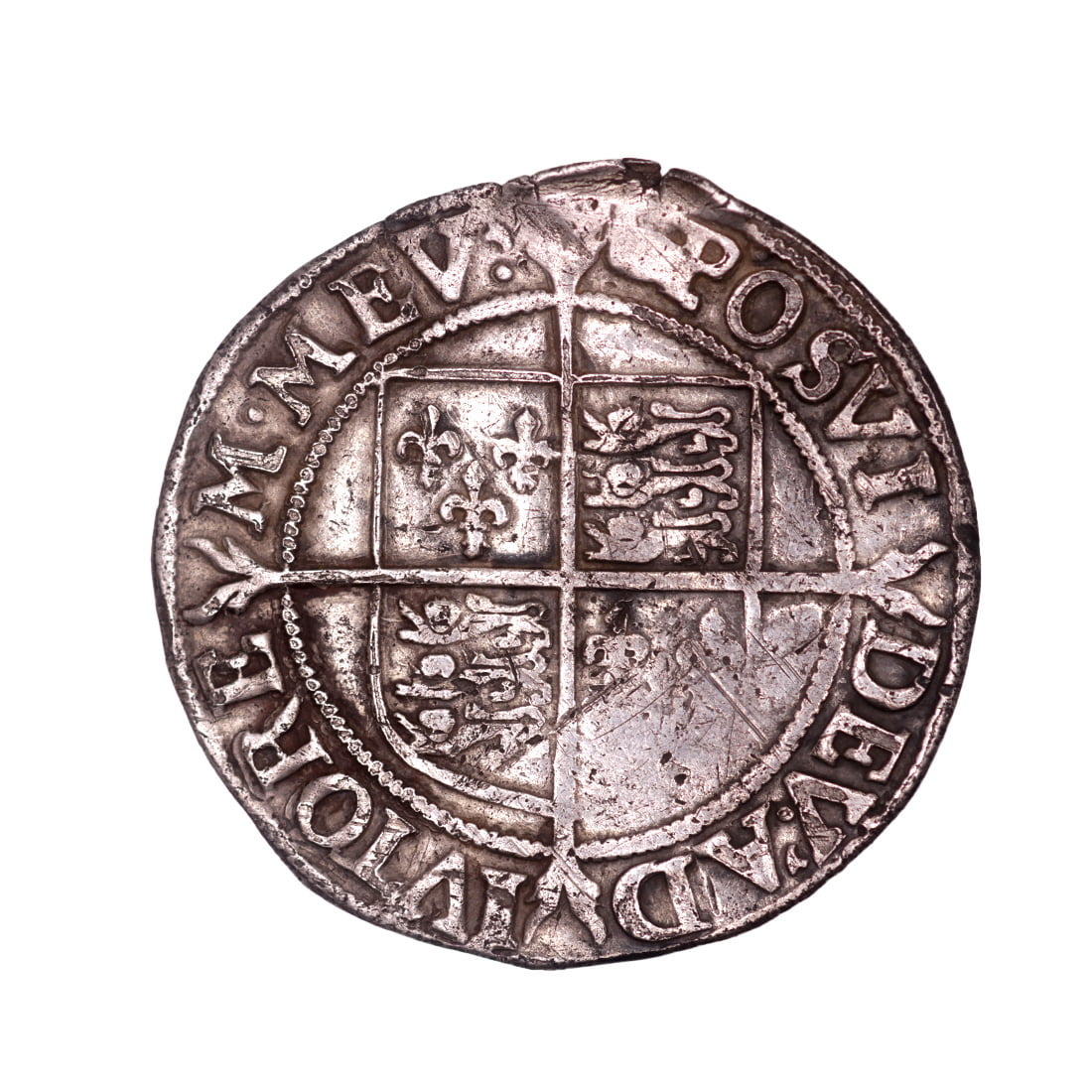 Tudor - Elizabeth I AR Shilling - Long cross through shield. (MM Tun) - Image 2