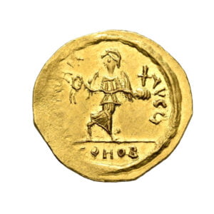 Phocas AU Semissis - VICTORIA AVGЧ (Constantinople Mint)