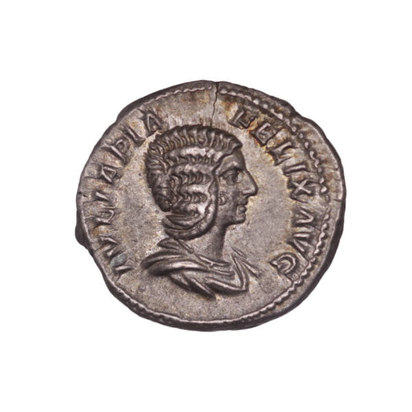 Julia Domna AR Denarius - VESTA (Under Caracalla)