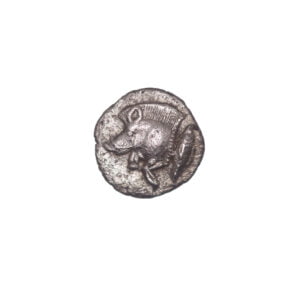 Kyzikos, Mysia AR Hemiobol - Forepart of Boar