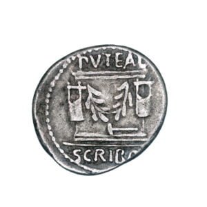 Alternative view of L Scribonius Libo AR Denarius - PVTEAL SCRIBON