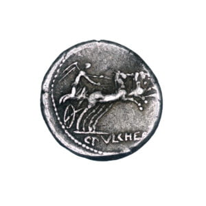 Alternative view of C.Claudius Pulcher AR Denarius - Victory in Biga
