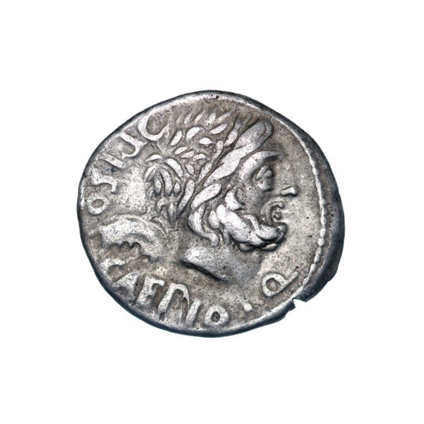 L Calpurnius Piso Caesoninus & Q Servilius Caepio AR Denarius - Quaestors Seated