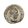 Macrinus AR Denarius - Emperor Seated on Curule Chair (NGC Graded XF)