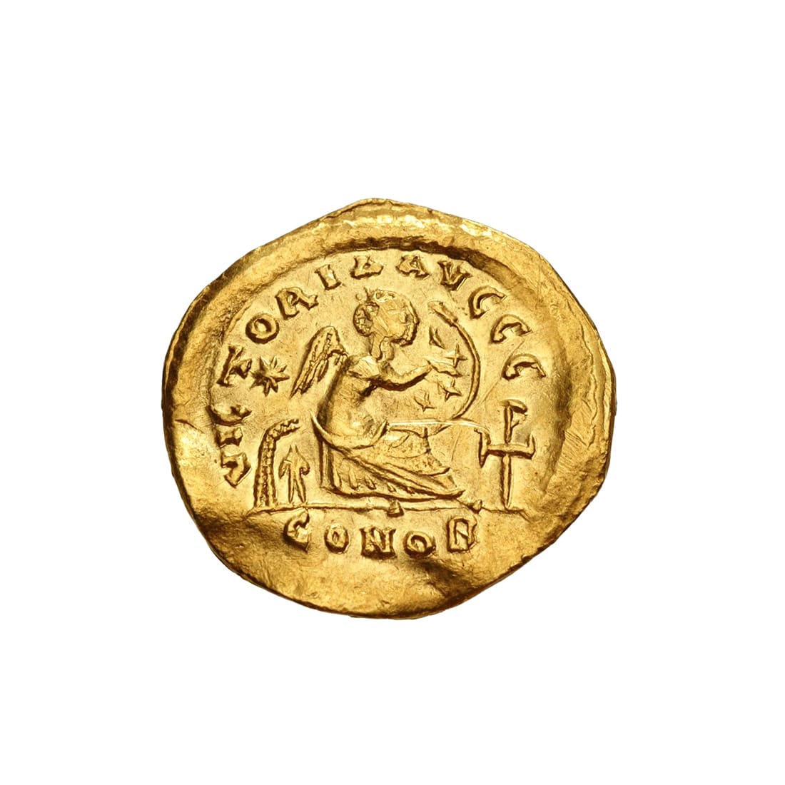 Justinian I AU Semissis - VICTORI-AAVCCC (Constantinople Mint)