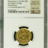 Theodosius II AU Solidus - CONCORDI-A AVGGG (Thessalonica Mint) NGC Graded AU