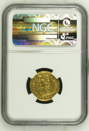 Alternative view of Theodosius II AU Solidus - CONCORDI-A AVGGG (Thessalonica Mint) NGC Graded AU
