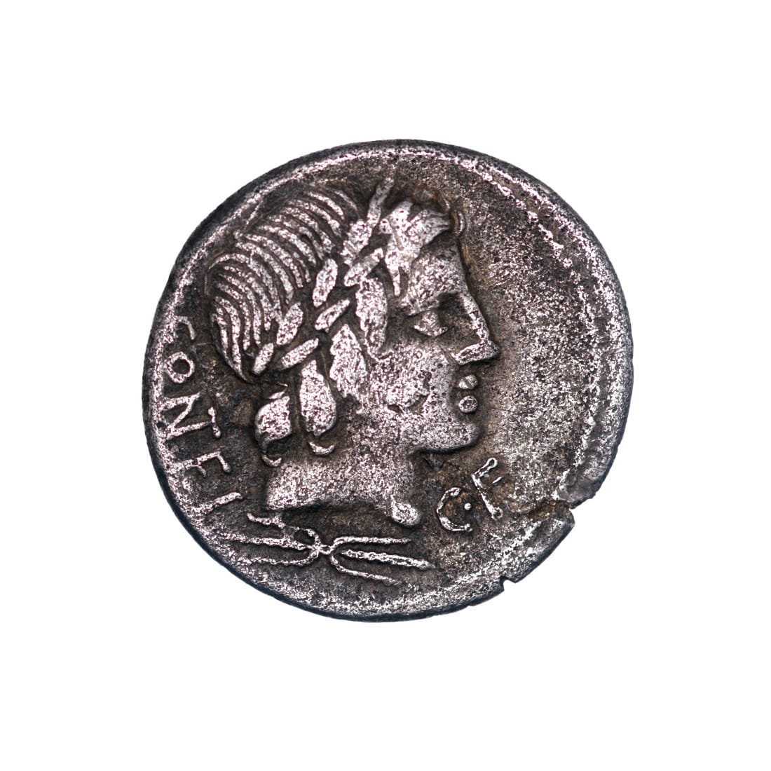 Mn Fonteius Cf - Silver Denarius - Infant Genius Riding Goat