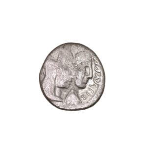Alternative view of Nabataea AR Drachm, Aretas IV and Shaqilat