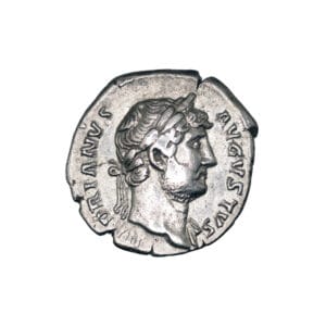 Hadrian AR Denarius - Diana Holding Bow & Arrow