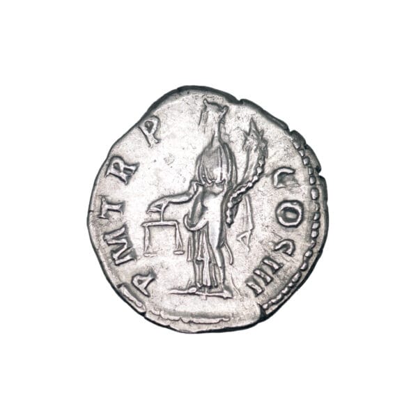 Hadrian AR Denarius - Moneta Standing