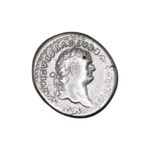Titus AR Denarius - Draped Throne