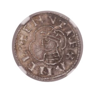Anglo Saxon - Cnut AR Penny - Quatrefoil type (Thetford Mint)